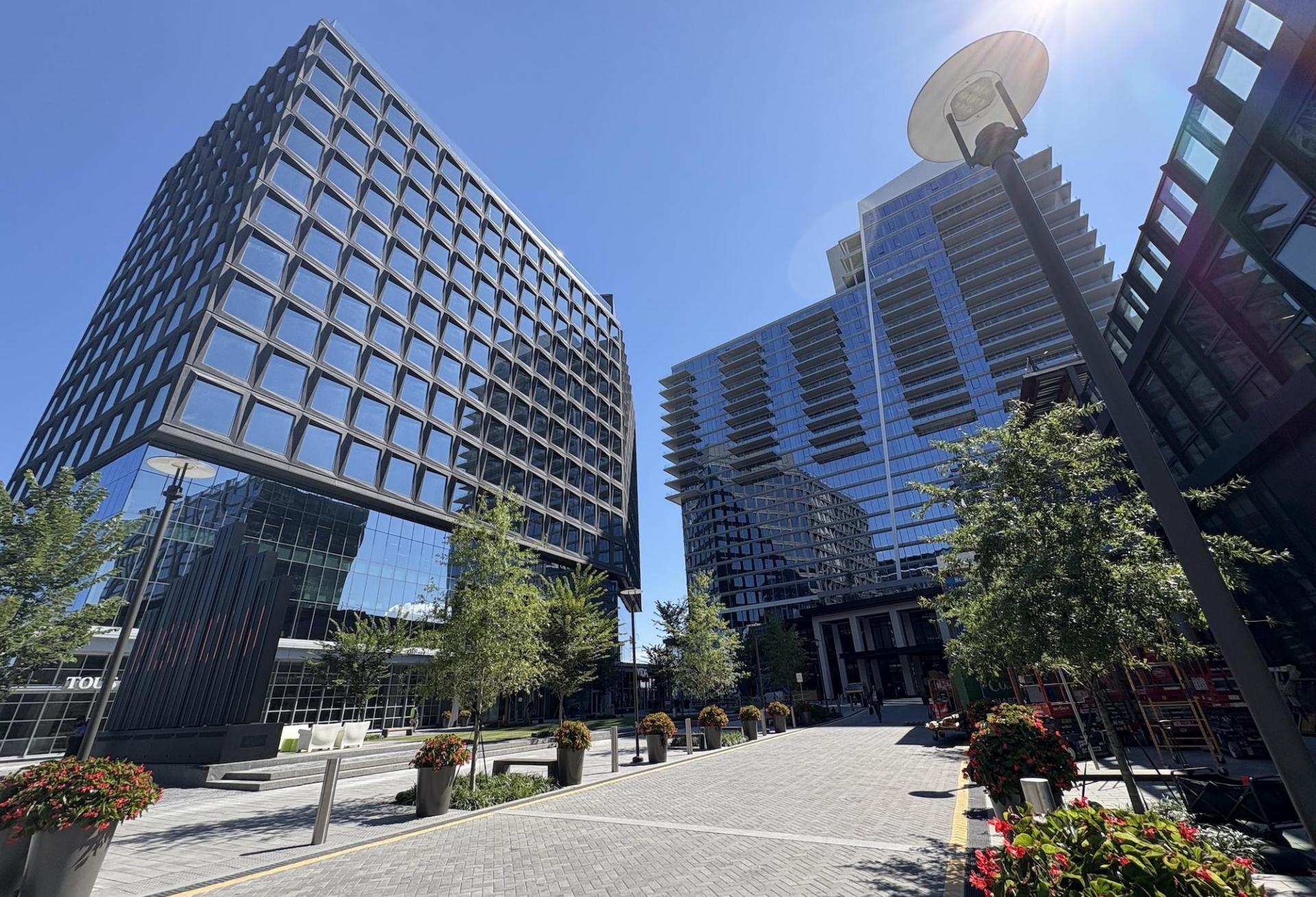 Comstock's Reston Row Plaza office buildings at Reston Station.