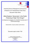 Research paper thumbnail of What explains ‘generosity’ in the public financing of high-tech drugs? An empirical investigation of 25 OECD countries and 11 controversial drugs