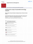 Research paper thumbnail of A bibliometric study of sustainable technology research