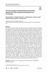 Research paper thumbnail of The role of students’ relational identity and autotelic experience for their innovative and continuous use of e-learning