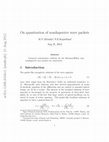 Research paper thumbnail of On quantization of nondispersive wave packets