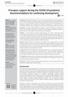 Research paper thumbnail of Preceptor support during the COVID-19 pandemic: Recommendations for continuing development