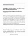 Research paper thumbnail of Assessing the Potential Economic and Poverty Effects of the National Greening Program1