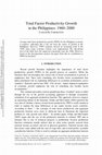 Research paper thumbnail of Total Factor Productivity Growth in the Philippines: 1960−2000