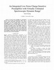 Research paper thumbnail of An integrated low-noise charge-sensitive preamplifier with virtually unlimited spectroscopic dynamic range