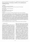 Research paper thumbnail of On the importance of discharge variability in the morphodynamic modeling of rivers