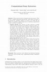 Research paper thumbnail of Computational Fuzzy Extractors
