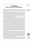 Research paper thumbnail of Kant with the COVID pass