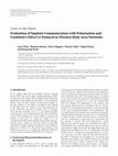 Research paper thumbnail of Evaluation of Implant Communication with Polarisation and Unslotted CSMA/CA Protocol in Wireless Body Area Networks