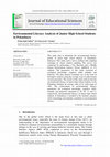 Research paper thumbnail of Environmental Literacy Analysis of Junior High School Students in Pekanbaru