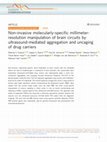 Research paper thumbnail of Non-invasive molecularly-specific millimeter-resolution manipulation of brain circuits by ultrasound-mediated aggregation and uncaging of drug carriers