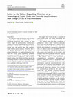 Research paper thumbnail of Letter to the Editor Regarding Fleischer et al. Neurological Study Does Not Provide Any Evidence that Long COVID is Psychosomatic