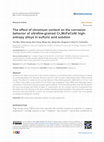 Research paper thumbnail of The effect of chromium content on the corrosion behavior of ultrafine-grained Cr x MnFeCoNi highentropy alloys in sulfuric acid solution