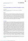 Research paper thumbnail of Documenting Indigenous oral traditions: Copyright for control