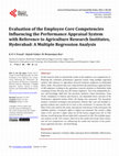 Research paper thumbnail of Evaluation of the Employee Core Competencies Influencing the Performance Appraisal System with Reference to Agriculture Research Institutes, Hyderabad: A Multiple Regression Analysis