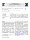 Research paper thumbnail of When young and older adults learn a map: The influence of individual visuo-spatial factors