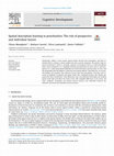 Research paper thumbnail of Spatial description learning in preschoolers: The role of perspective and individual factors