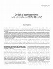 Research paper thumbnail of De Bali al posmodernismo: una entrevista con Clifford Geertz