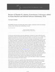 Research paper thumbnail of Review of Theodor W. Adorno,<i>Kranichsteiner Vorlesungen</i>, edited by Klaus Reichert and Michael Schwarz (Suhrkamp, 2014)
