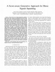 Research paper thumbnail of A Score-aware Generative Approach for Music Signals Inpainting