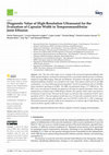Research paper thumbnail of Diagnostic Value of High-Resolution Ultrasound for the Evaluation of Capsular Width in Temporomandibular Joint Effusion