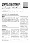 Research paper thumbnail of Application of Artificial Neural Network and Multiple Linear Regression Retention Models for Optimization of Separation in Ion Chromatography by Using Several Criteria Functions