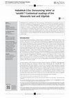 Research paper thumbnail of Habakkuk 2:5a: Denouncing ‘wine’ or ‘wealth’? Contextual readings of the Masoretic text and 1QpHab
