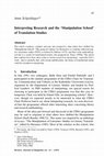 Research paper thumbnail of Interpreting Research and the 'Manipulation School' of Translation Studies