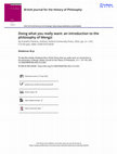 Research paper thumbnail of Doing what you really want: an introduction to the philosophy of Mengzi