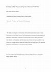 Research paper thumbnail of Rethinking the role of experts and expertise in behavioural public policy