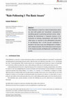 Research paper thumbnail of "Rule-Following I: The Basic Issues"
