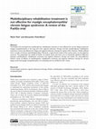 Research paper thumbnail of Multidisciplinary rehabilitation treatment is not effective for myalgic encephalomyelitis/chronic fatigue syndrome: A review of the FatiGo trial