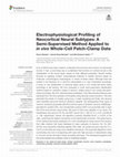 Research paper thumbnail of Electrophysiological Profiling of Neocortical Neural Subtypes: A Semi-Supervised Method Applied to in vivo Whole-Cell Patch-Clamp Data