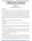 Research paper thumbnail of Cyber Security: Types and Constitutional Provisions