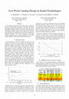 Research paper thumbnail of Low Power Analog Design in Scaled Technologies