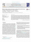 Research paper thumbnail of Effects of edge treatment parameters on the protection performance of organic coating systems in a wave chamber