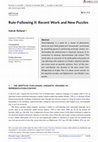 Research paper thumbnail of "Rule-Following II: Recent Work and New Puzzles"