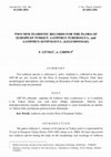 Research paper thumbnail of TWO NEW FLORISTIC RECORDS FOR THE FLORA OF EUROPEAN TURKEY: LATHYRUS TUBEROSUS L. and LATHYRUS SETIFOLIUS L. (LEGUMINOSAE)