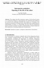 Research paper thumbnail of Interspecies Semiotics