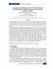 Research paper thumbnail of Aplikasi Algoritma Semi �?¢â?¬â?? Fragile Image Watermarking Berdasarkan pada Region Segmentation