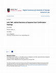 Research paper thumbnail of Let's Talk: Judicial Decisions at Supreme Court Confirmation Hearings