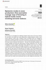 Research paper thumbnail of Epistemic modes in news production: How journalists manage ways of knowing in hybrid media events involving terrorist violence