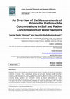 Research paper thumbnail of An Overview of the Measurements of Primordial Radionuclide Concentrations in Soil and Radon Concentrations in Water Samples