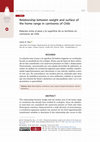 Research paper thumbnail of Relación entre el peso y la superficie de su ámbito hogareño en carnívoros de Chile