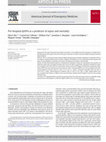 Research paper thumbnail of Pre-hospital qSOFA as a predictor of sepsis and mortality