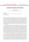 Research paper thumbnail of Henry Kissinger, Leadership Six Studies in World Strategy (New York, Penguin Press, 2022)