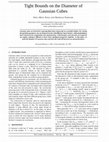 Research paper thumbnail of Tight Bounds on the Diameter of Gaussian Cubes