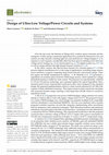 Research paper thumbnail of Design of Ultra-Low Voltage/Power Circuits and Systems