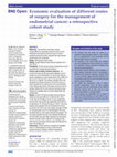 Research paper thumbnail of Economic evaluation of different routes of surgery for the management of endometrial cancer: a retrospective cohort study