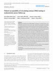 Research paper thumbnail of Patient acceptability of circulating tumour DNA testing in endometrial cancer follow‐up